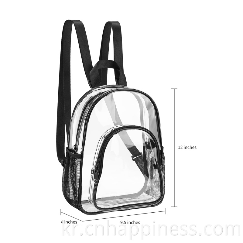 도매 여행 학교 어린이 소녀 플라스틱 투명 가방 트렌디 하이킹 헤비 듀티 방수 스포츠 투명 PVC 배낭 여성